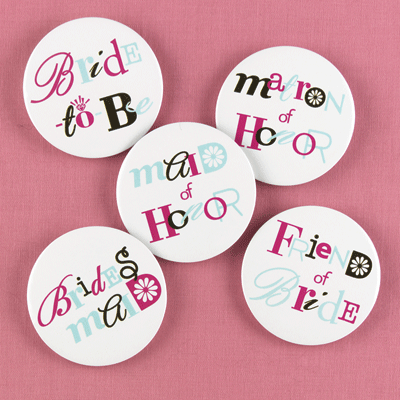 Wedding Party Buttons on 14 00 Per Pack Of 12 Bachelorette Party Buttons