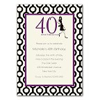 40 and Fabulous Birthday Party Invitations