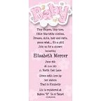 Baby Girl Wiggler invitation