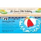 Beach Ball Splash Party Invitation