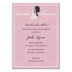 Beautiful Bride Silhouette Blank Invitations