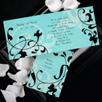 Black & Turquoise Florish