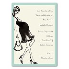 Blue Babe Baby Shower Invitation