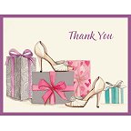 Bridal Shoe and Balloons Blank Invitation