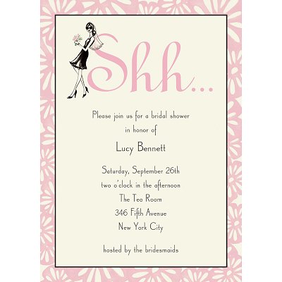 bridal shower on free printing template with blank