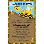 Caution Zone Blank Invitations