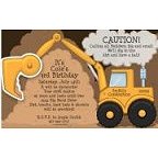 Construction Zone Birthday Party Invitation