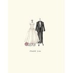 Couples Dress Forms Thank You Cards