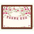 Elegant Engagement Banner Thank You Card