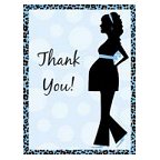 Expecting Blue Thank You Card