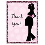 Expecting Pink Thank You Card