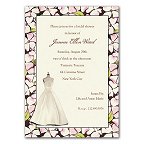 Floral Dress Form Blank Invitation