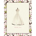 Floral Dress Form Thank You Card