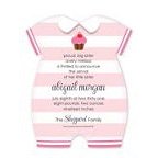 Girl Cupcake Onesie Baby Shower Invitation