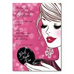 Glam Girls Night Out Blank Invitations