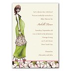 Green Momma Shower Invitations