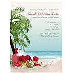 Palm Tree Santa Invitation