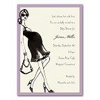 Lavender Babe Baby Shower Invitations