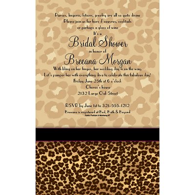 Leopard Print Invitations Templates leopard animal print invitations zazzle discount baby