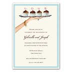 Teacup Stack and Teabag Blank Invitation