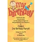 My Birthday Monkey Party Invitation