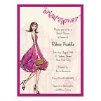 Pretty Prink Bridal Shower Blank Invitations