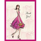 Pretty Pink Bridal Shower Thank You Card