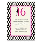 Savvy and Sixteen Birthday Party Invitations