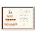 Sixteen Cupcakes Birthday Party Invitations