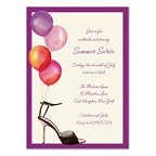 Stylish Party Balloons Blank Invitation