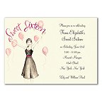 Sweet Sixteen Girl Birthday Party Invitations