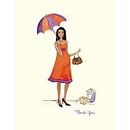 Trendy Mom Thank You Card