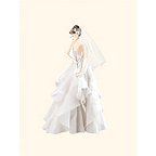 Tres Chic Gown Thank You Card