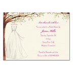 Wonderful Wedding Dress Blank Invitation
