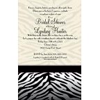 Zebra Chic Blank Invitation